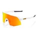 RIDE 100% S3 Sunglasses - Soft Tact White / HiPER Red Multilayer Mirror Lens