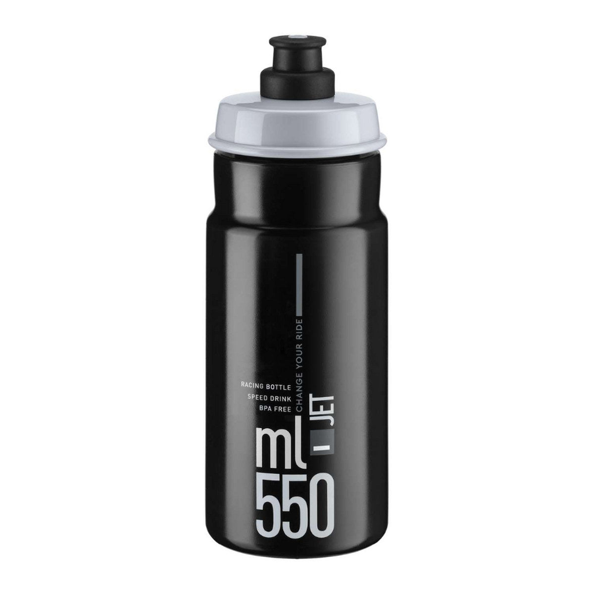 ELITE JET BIDON 550ML - BLACK/GREY