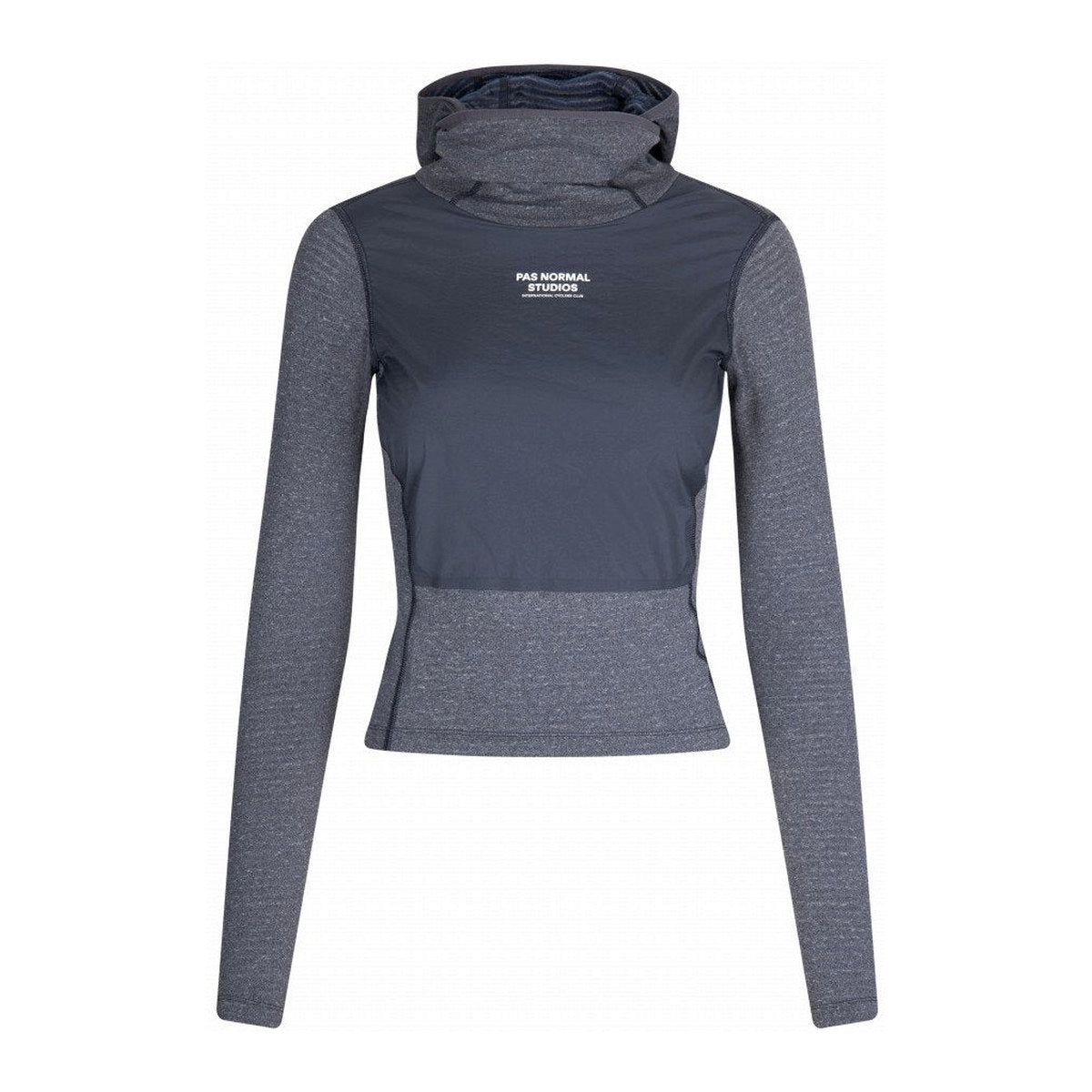PAS NORMAL STUDIOS Women Thermal Hooded Windproof Base Layer - Navy