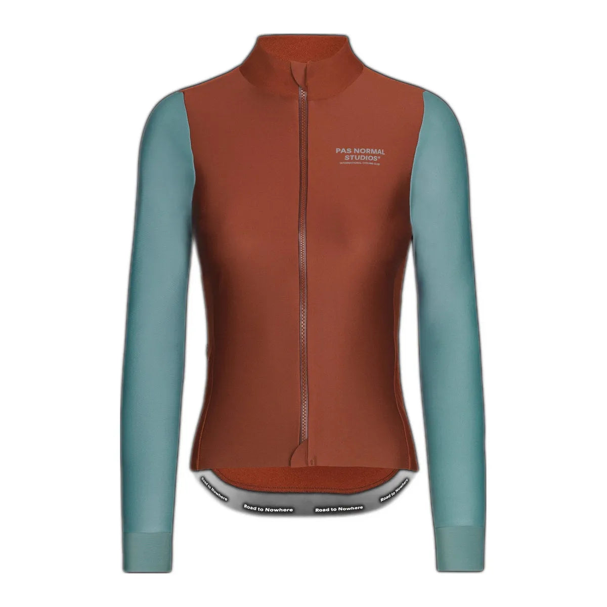 PAS NORMAL STUDIOS Women Mechanism Thermal Long Sleeve Jersey - Mahogany / Dusty Teal