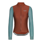 PAS NORMAL STUDIOS Mujer Mechanism Thermal Maillot Ciclismo Manga Larga - Mahogany / Dusty Teal
