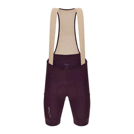 SANTINI Cargo Bib Shorts - Burgundy