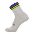SANTINI UCI OFFICIAL WORLD CHAMPION  CYCLING SOCKS - White/Rainbow