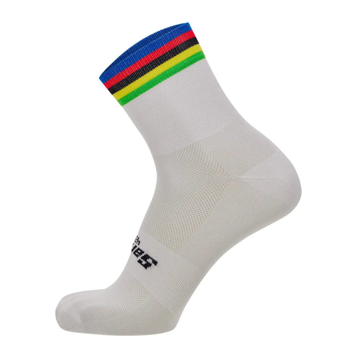 SANTINI UCI OFFICIAL WORLD CHAMPION  CYCLING SOCKS - White/Rainbow