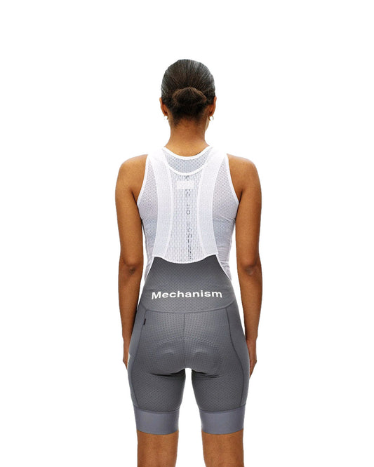 PAS NORMAL STUDIOS Mechanism Logo Women Bib Shorts - Medium Grey