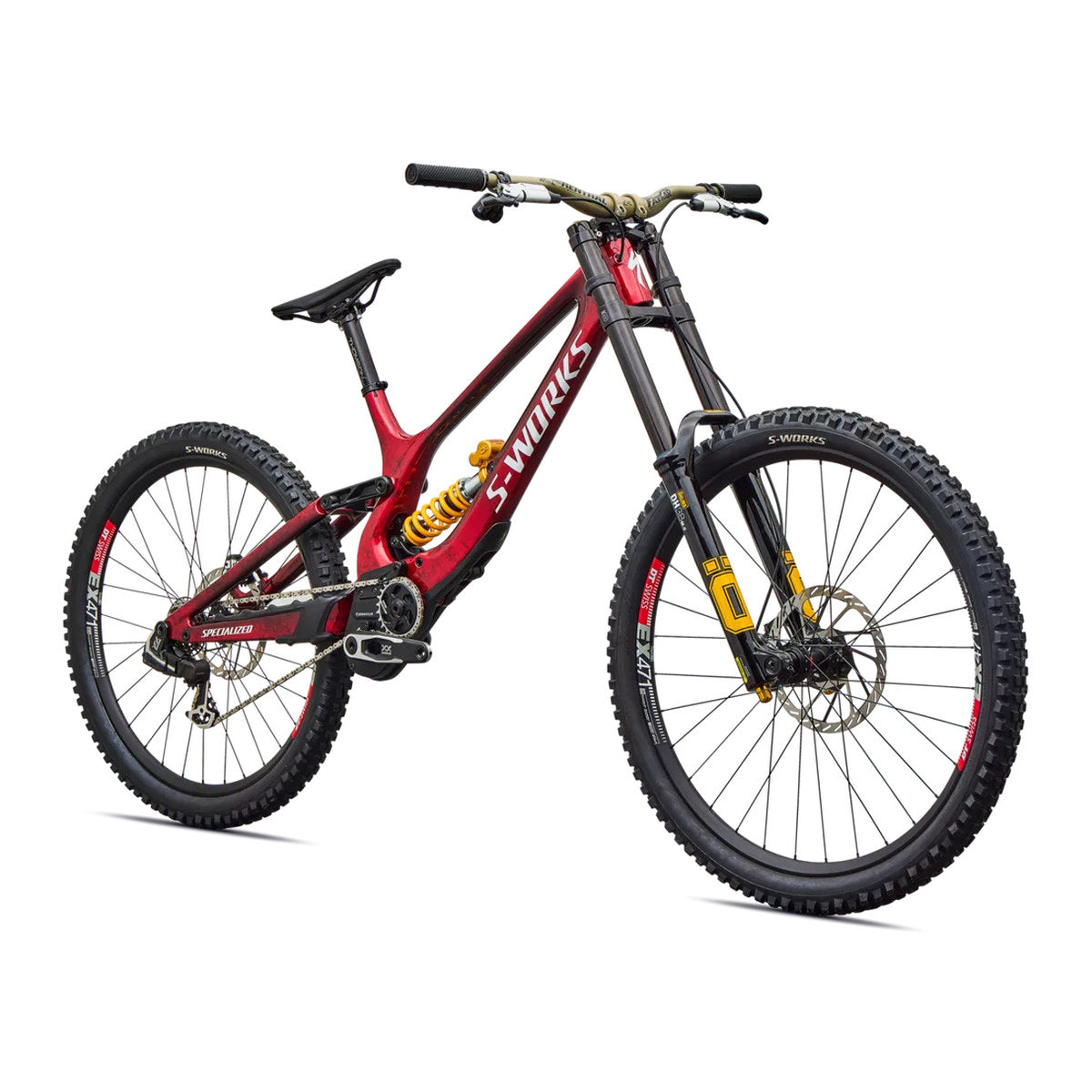 SPECIALIZED S-Works Demo 11 LTD Built for Legends Complete MTB - Gloss Red Tint Carbon / Silver Dust / White