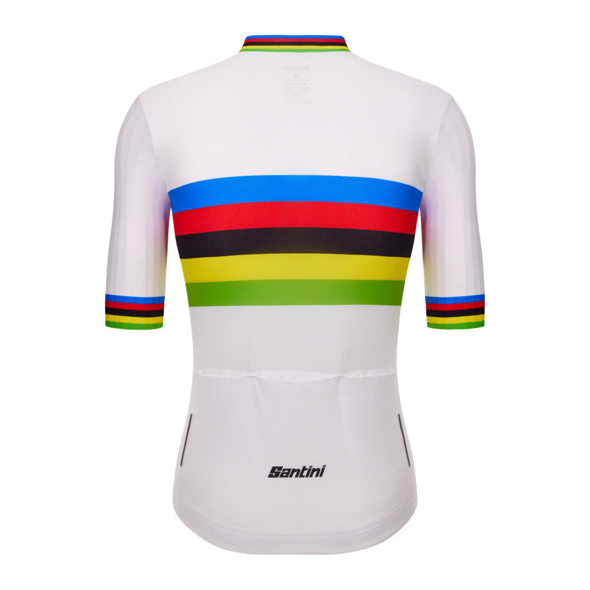 SANTINI UCI World Champion Eco Jersey - White / Rainbow