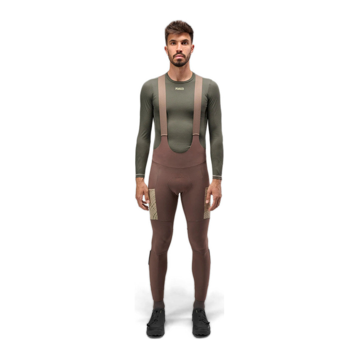 PEDALED ODYSSEY BIB TIGHTS - WALNUT