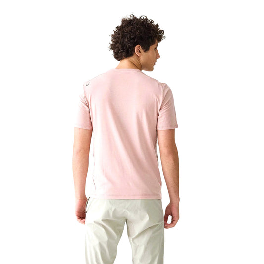 VELOCIO Men's Merino Ride Tee - Misty Rose