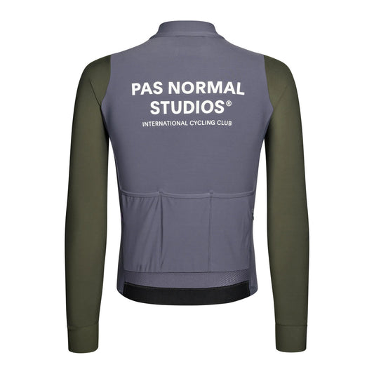 PAS NORMAL STUDIOS Mechanism Long Sleeve Jersey - Steel/Dark Olive