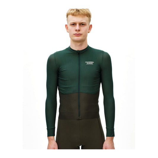 PAS NORMAL STUDIOS Men Mechanism Pro Long Sleeve Jersey - Petroleum / Dark Olive
