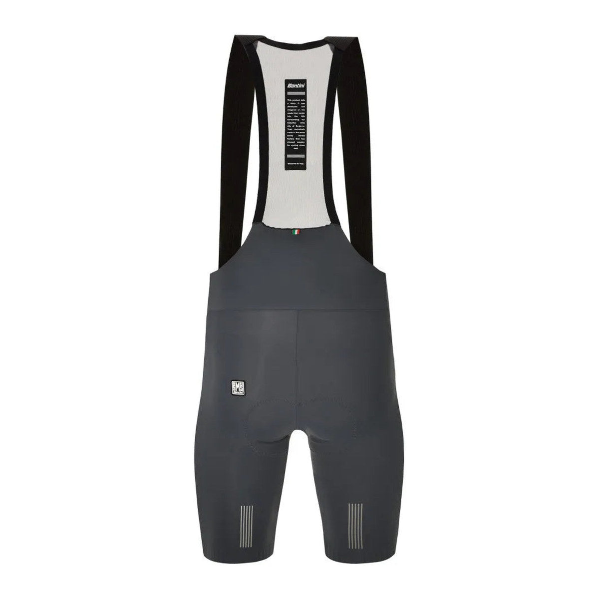 SANTINI Plush Bib Shorts - Asphalt Gray