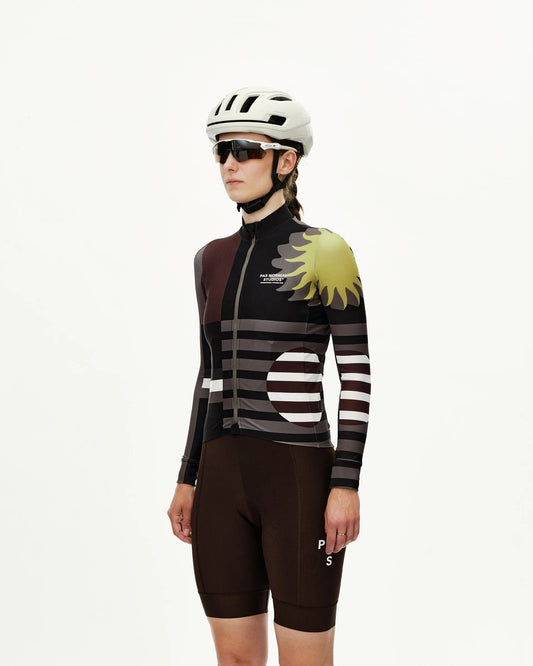 PAS NORMAL STUDIOS Women Mechanism Long Sleeve Jersey - AOP International Dark Olive