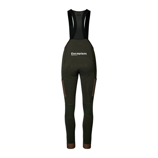 PAS NORMAL STUDIOS Women Escapism Long Cargo Bibs - Dark Olive