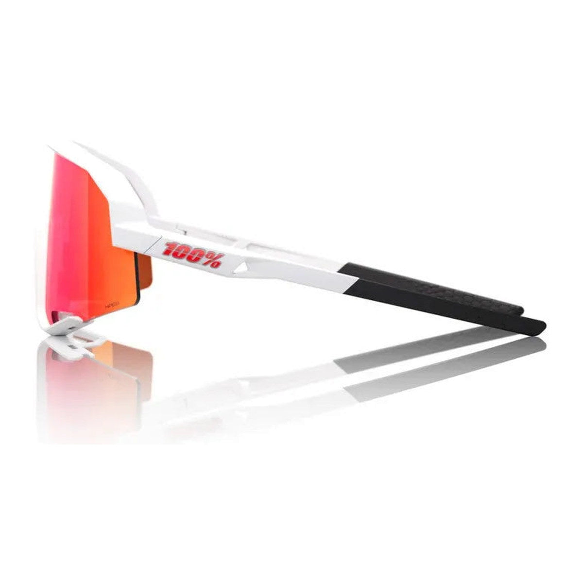RIDE 100% Slendale Sunglasses - Matte White / HiPER Red Multilayer Mirror Lens