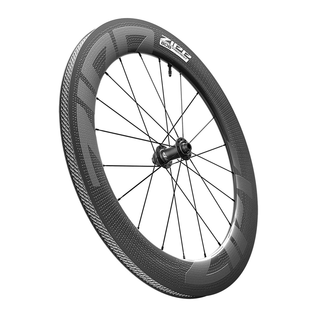 ZIPP 808 Firecrest Tubeless Disc Wheel - Carbon Black