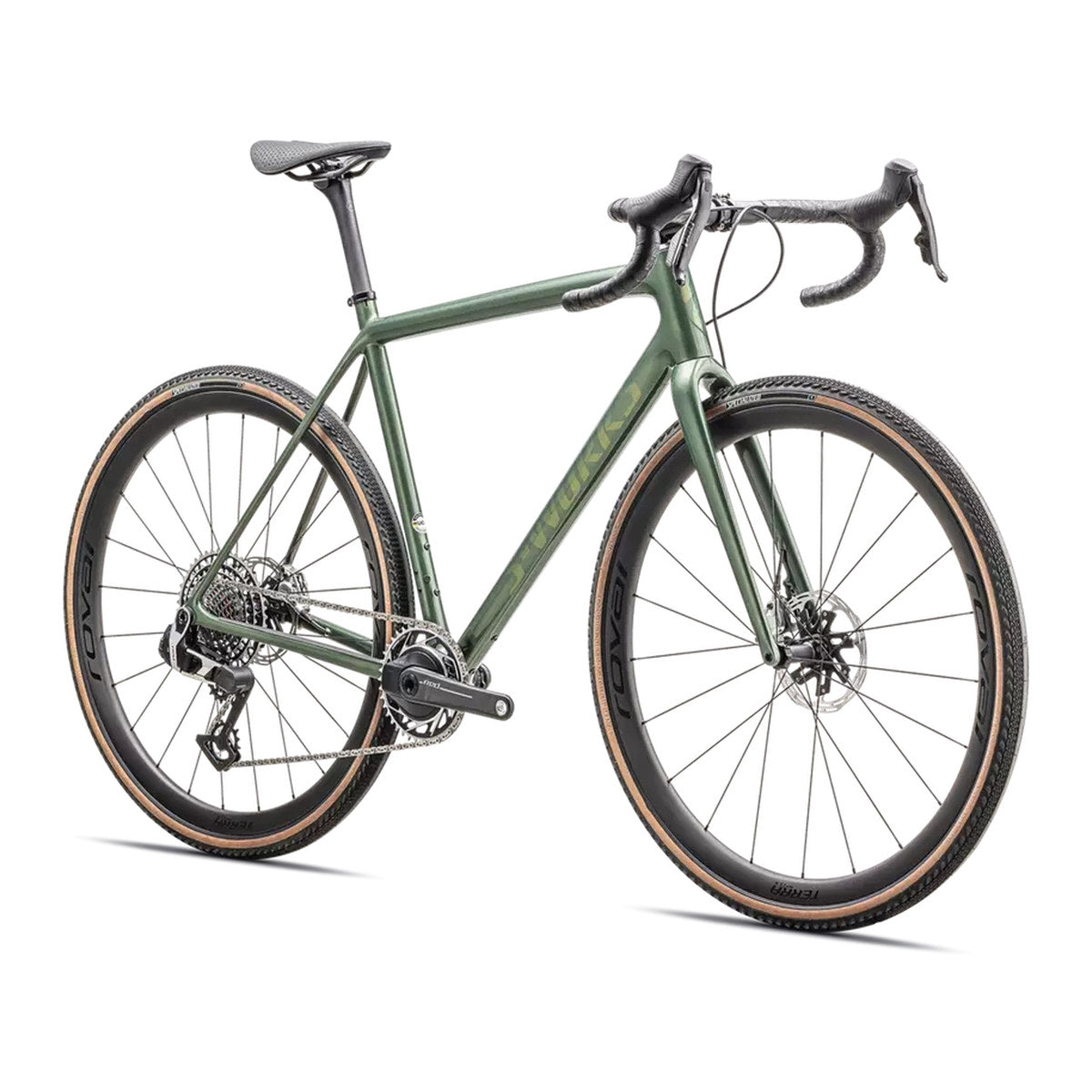 SPECIALIZED Sworks Crux Gravel Bike Sram Red AXS 2025 - Gloss Cypress Metallic / Viavi Gold To Silver Pearl