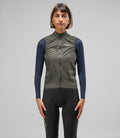 PEDALED WOMEN ELEMENT WATERPROOF VEST - CHARCOAL GRAY