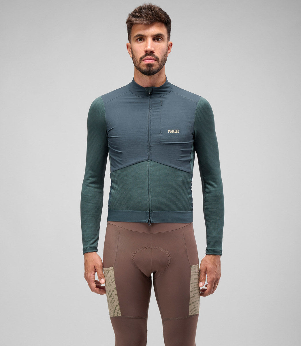 PEDALED ODYSSEY WINDBLOCK MERINO JERSEY - DARK SLATE