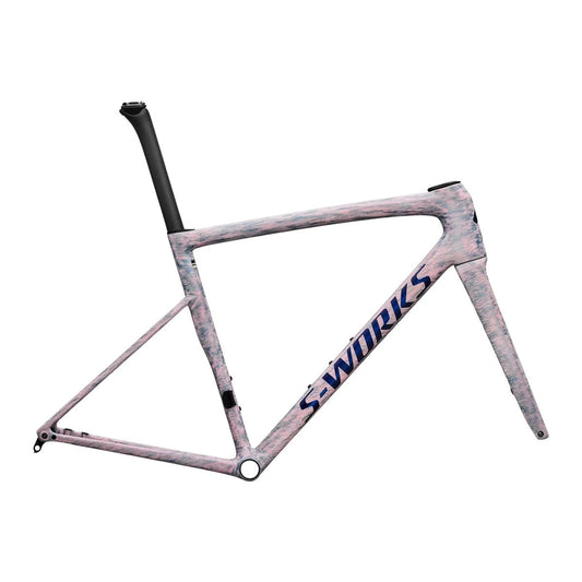 SPECIALIZED Sworks Tarmac SL8 2026 Road Frameset - Gloss Dolomite Metallic / Directional Brush / Blue Majesty Metallic