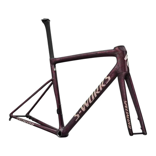 SPECIALIZED Sworks Tarmac SL8 2026 Road Frameset - Gloss Carbon / Bordeaux Metallic + Nebula Directional Brush / Pearl Over White
