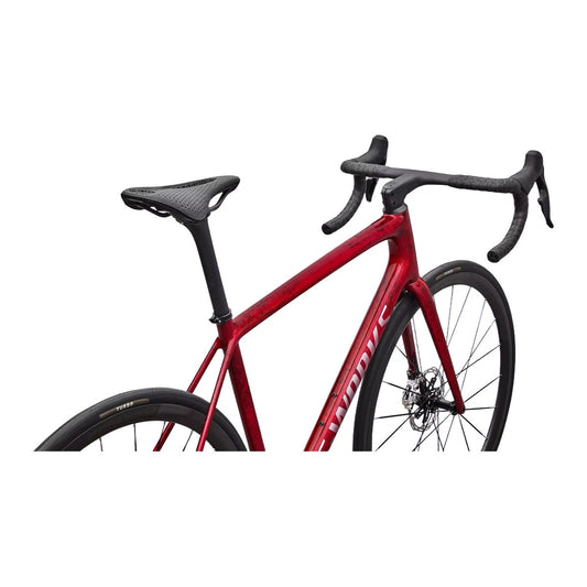 SPECIALIZED Aethos 2 Complete Road Bike SRAM RED AXS E1 2026 - SANDSTONE METALLIC BASE / RED TINT