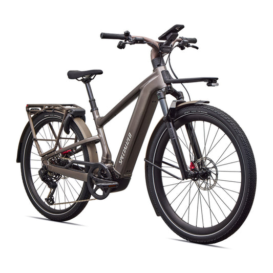 SPECIALIZED Turbo Vado 3 6.0 Ebike - GLOSS WARM SMOKE METALLIC / SATIN BRUSHED CHROME