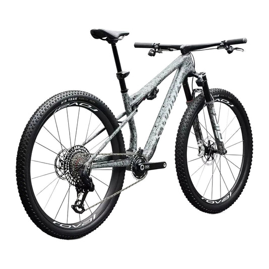 SPECIALIZED S-Works Epic 9 Complete MTB - Gloss Metallic Obsidian Multi Color Dry Impasto/ Metallic White Silver