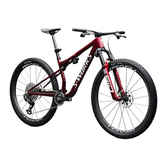 SPECIALIZED S-Works Epic 9 Complete MTB - Gloss Red Tint Over Red Reflex Pearl Edge Fade / Metallic White Silver
