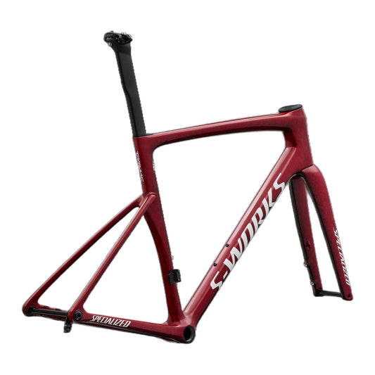 SWorks Tarmac SL9 Road Frameset - FACT 12r Carbon - Vivid Red/Tarmac Black/White