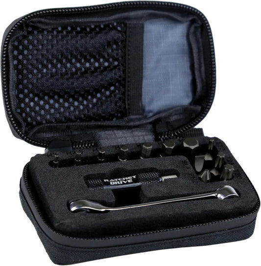 LEZYNE RATCHET KIT WITH BAG - BLACK/NICKEL