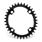 GARBARUK Oval Chainring  104 BCD - BLACK