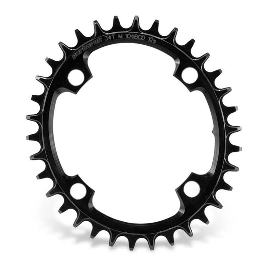 GARBARUK Oval Chainring  104 BCD - BLACK