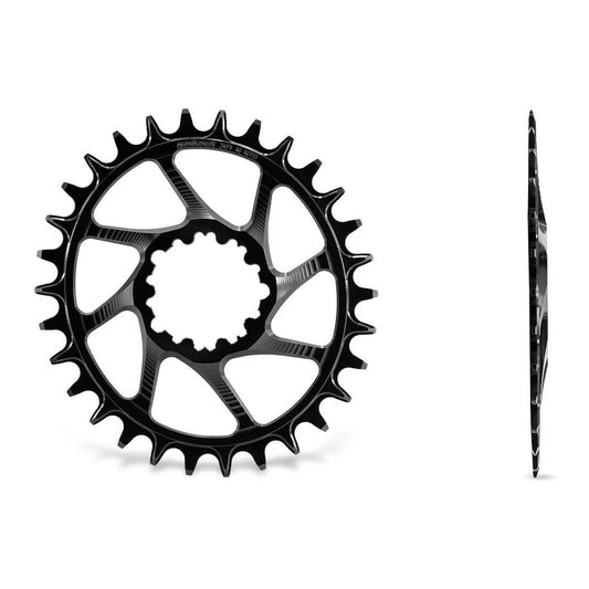 GARBARUK Oval Chainring DIRECT MOUNT SRAM GXP/DUB MTB (BOOST) - BLACK