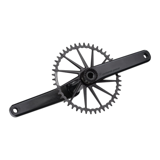 GARBARUK ROAD/GRAVEL CRANKSET (no chainring) - BLACK/BLACK