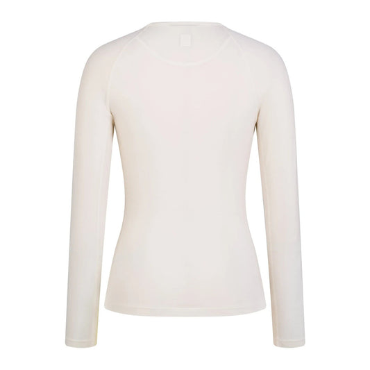 RAPHA MERINO LONG SLEEVE BASE LAYER - CREAM/WHITE