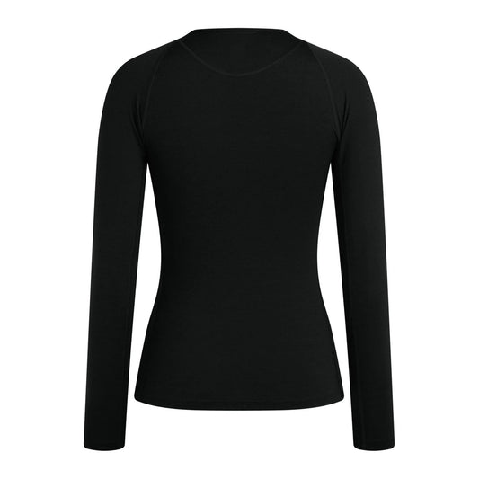 RAPHA MERINO LONG SLEEVE BASE LAYER - BLACK