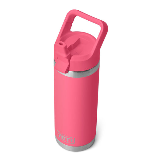 YETI Rambler 18oz/532m Bottle with Straw Cap - Tropical Pink