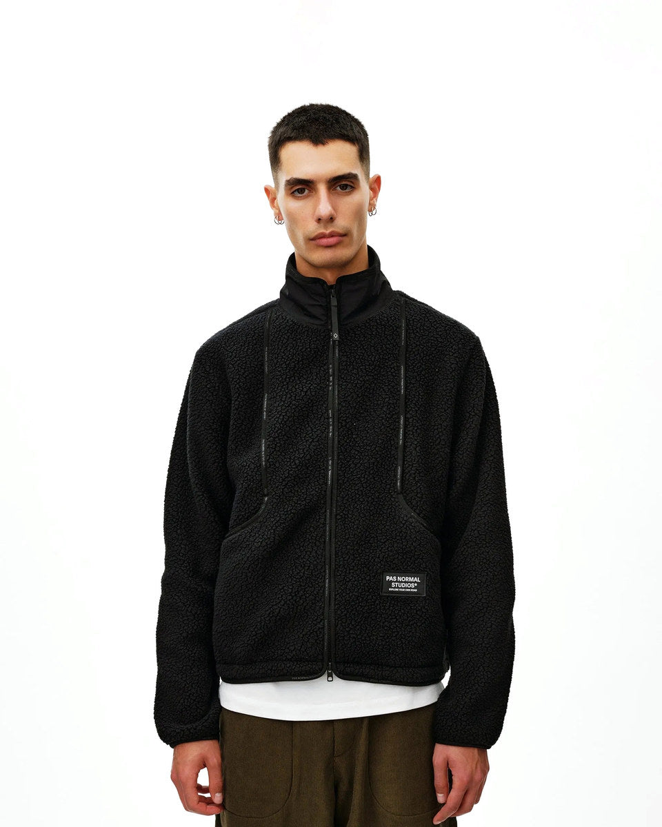PAS NORMAL STUDIOS Off Race Pile Fleece Jacket - Black