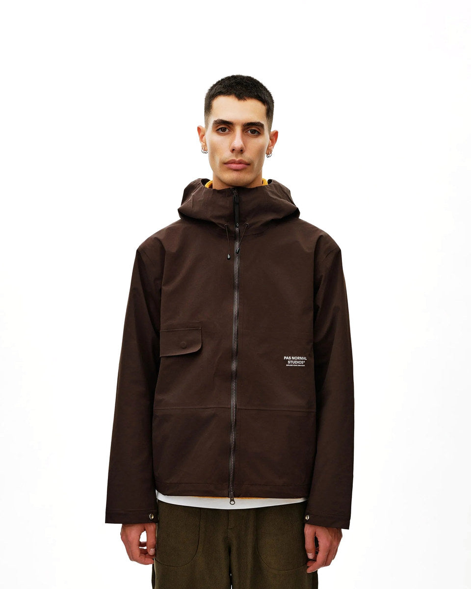 PAS NORMAL STUDIOS Off Race 3L Shell Jacket - Dark Coffee
