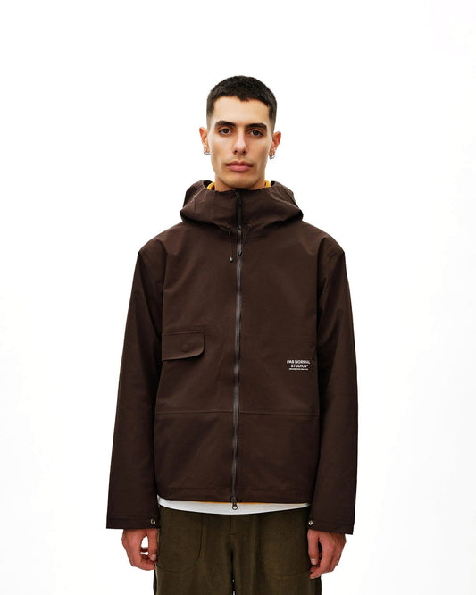 PAS NORMAL STUDIOS Off Race 3L Shell Jacket - Dark Coffee