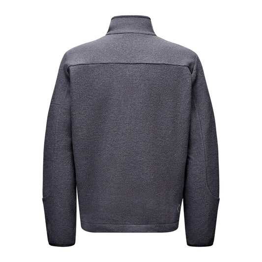 PAS NORMAL STUDIOS Off Race Boiled Wool Half Zip - Steel