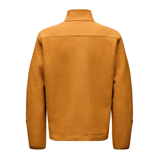 PAS NORMAL STUDIOS Off Race Boiled Wool Half Zip - Ochre