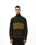 PAS NORMAL STUDIOS Off Race Merino Knit Half Zip - Olive