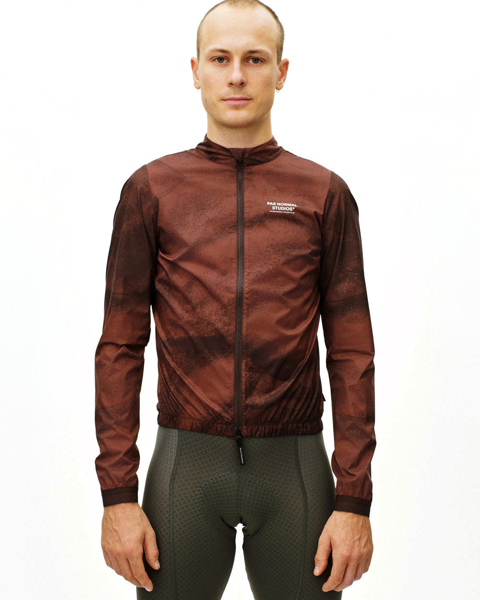 PAS NORMAL STUDIOS Mechanism Stow Away Jacket - AOP Light brown