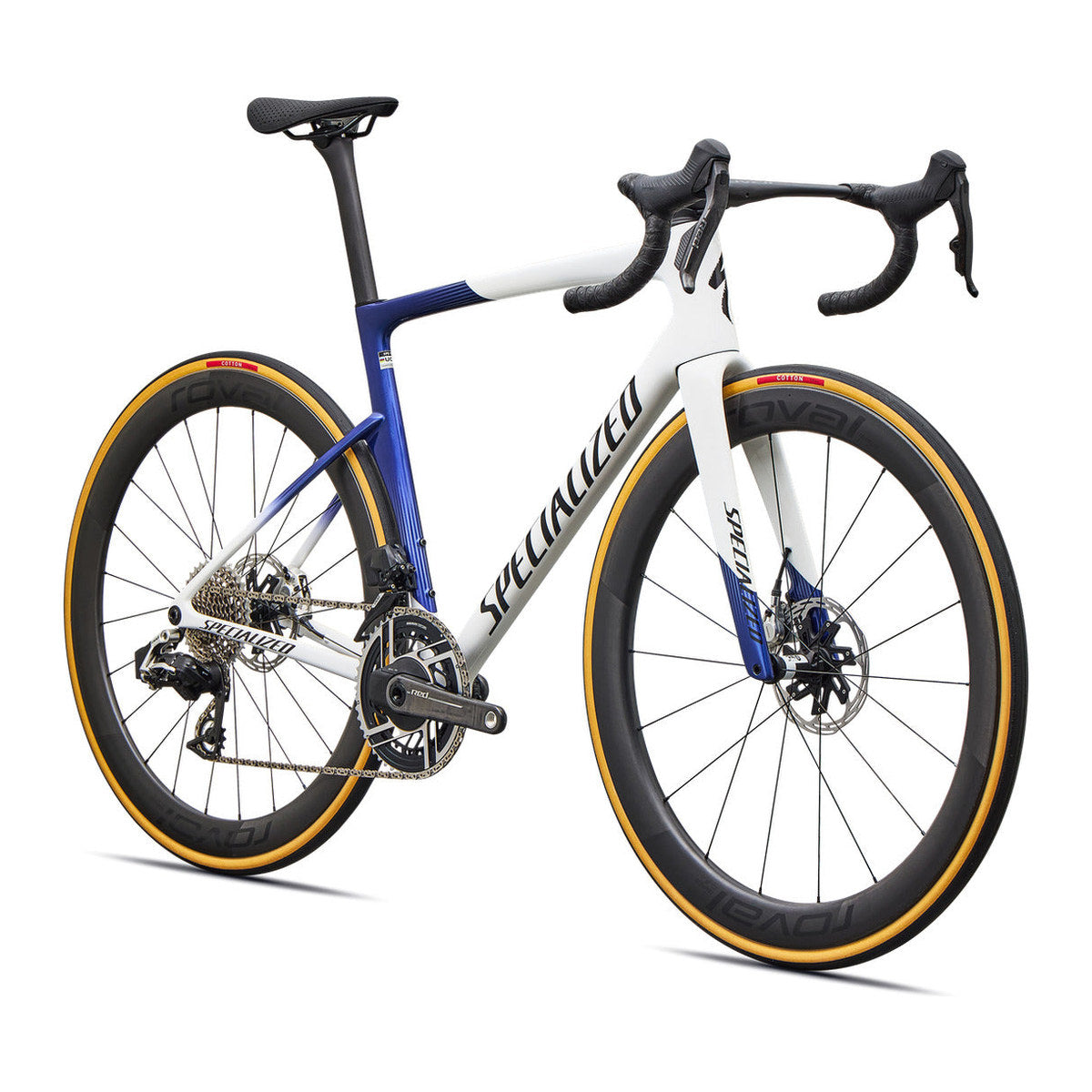 SPECIALIZED TARMAC SL9 S LEVEL Road Bike - WHITE/MAJOLICA BLUE METALLIC/OBSIDIAN METALLIC