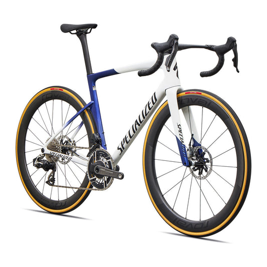 SPECIALIZED TARMAC SL9 S LEVEL Road Bike - WHITE/MAJOLICA BLUE METALLIC/OBSIDIAN METALLIC