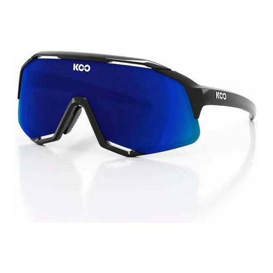 KOO Demos Eyewear Black/Blue - Blue Sky Mirror Lens