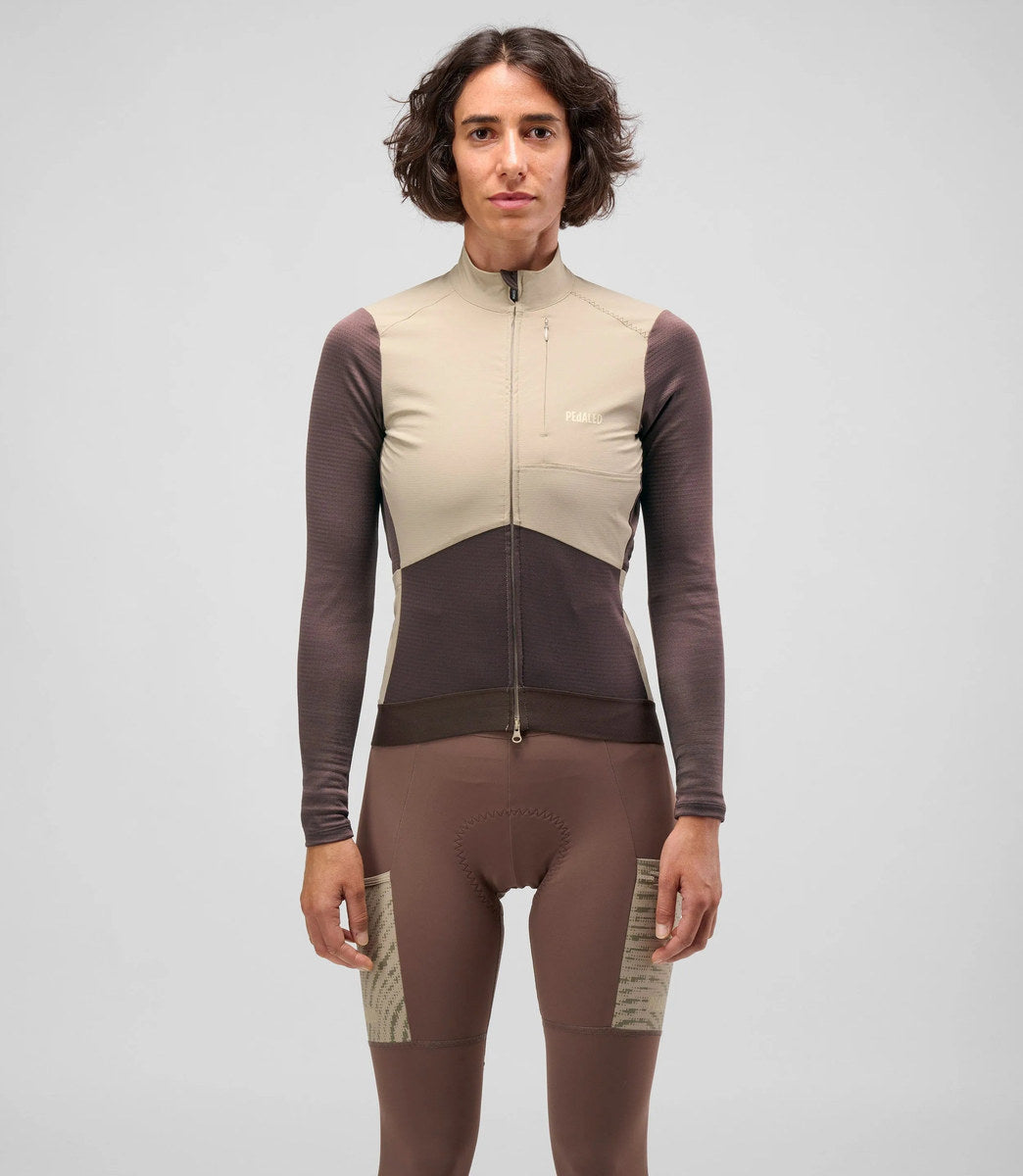 PEDALED WOMEN ODYSSEY WINDBLOCK MERINO JERSEY - RAISIN PURPLE