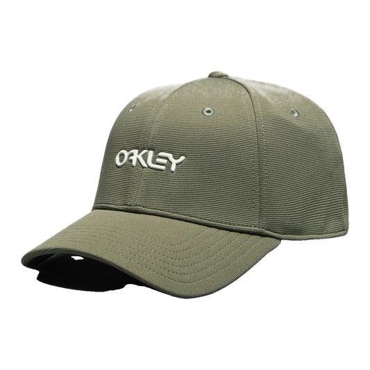 OAKLEY 6 Panel Stretch Metallic Hat - Deep Olive/Mist